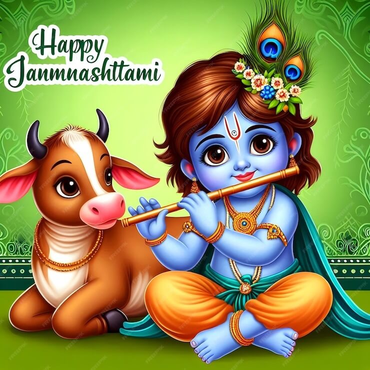 janmashtami 2024 ai poster