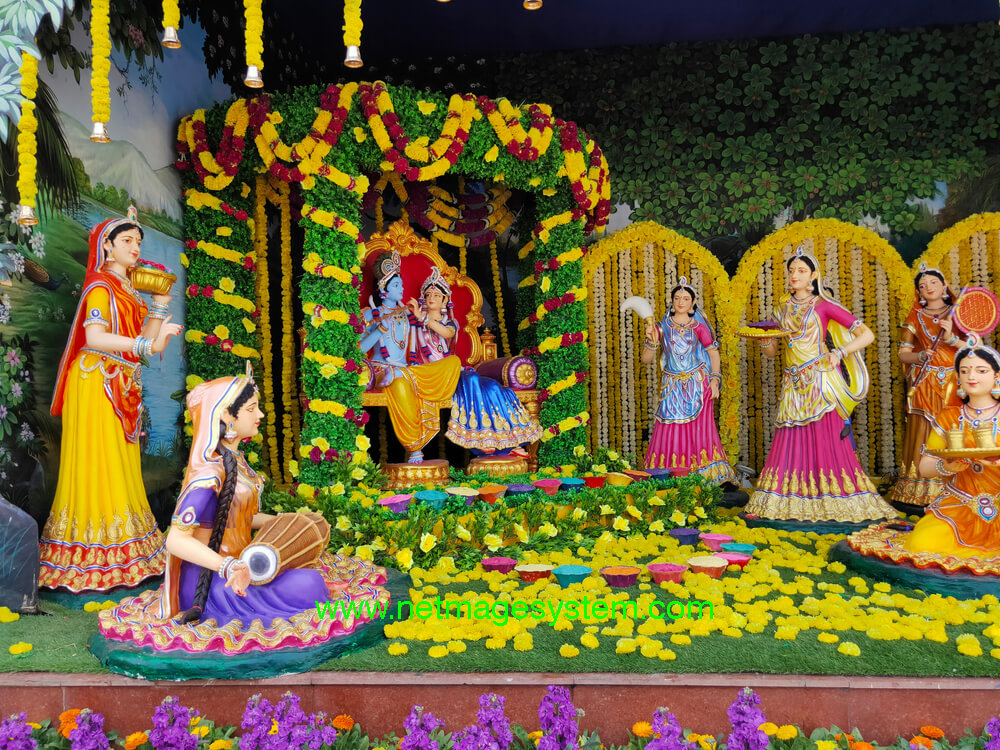 radhe krishna festival banner