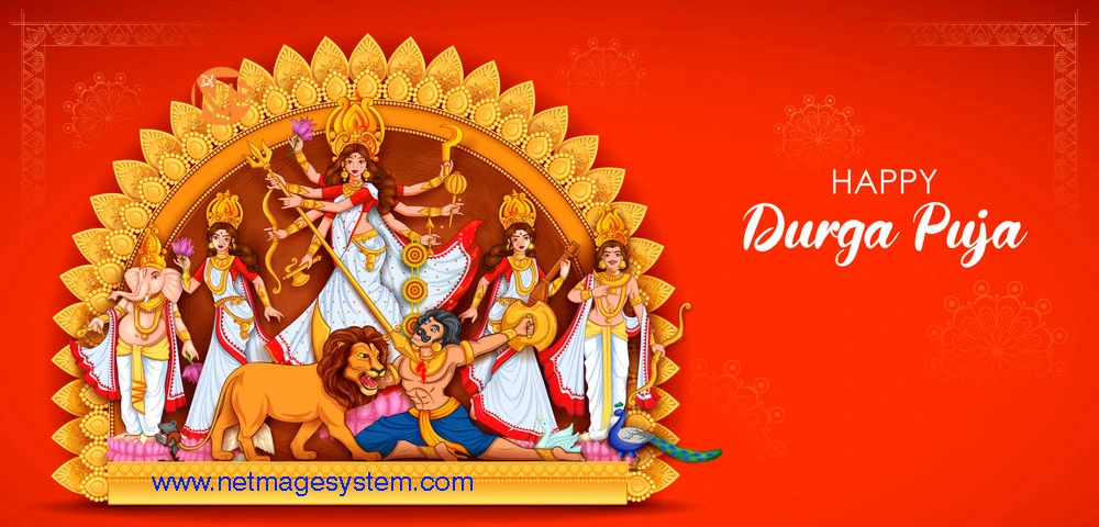 durga puja festival banner