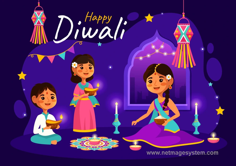 happy diwali ai poster